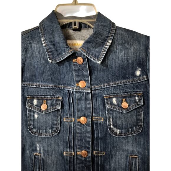 3510) J. Crew Denim Button Down Long Sleeve Jacket Size XS - Picture 3 of 8